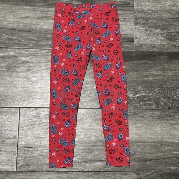 Spotted Zebra Star Wars Pink Leggings Sz. S (6/7) - Picture 2 of 5